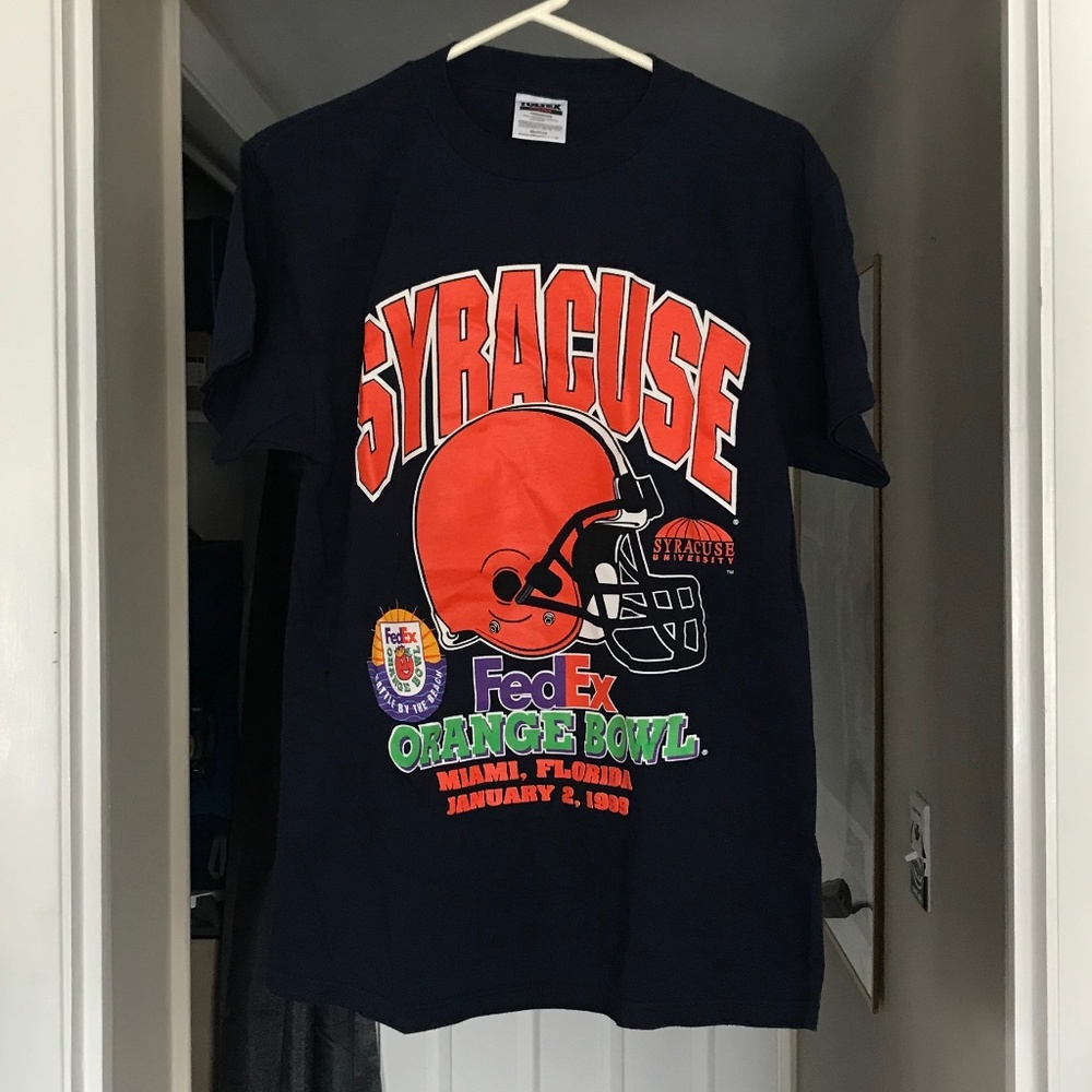 Syracuse Football Orangemen T-shirt FedEx Orange Bowl 1999